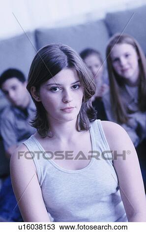Stock Image - Group of teens. Fotosearch