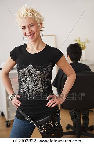 Stock Image - Hair stylist. Fotosearch