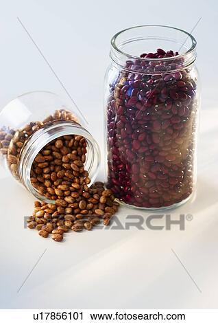 Stock Image - Jars of coffee beans. Fotosearch