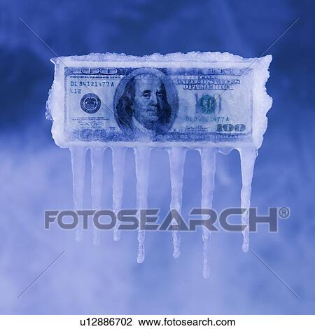 Money covered in ice View Large Photo Image Stock Image - Money covered in ice. Fotosearch