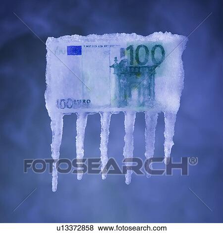 Money covered in ice View Large Photo Image Stock Photo - Money covered in ice. Fotosearch