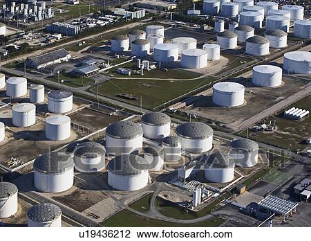 Stock Image - Oil tanks. Fotosearch