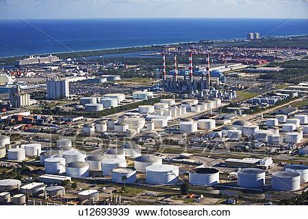 Stock Photo - Oil tanks. Fotosearch