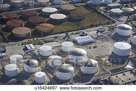 Oil tanks View Large Photo Image Stock Photo - Oil tanks. Fotosearch