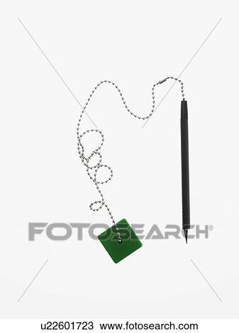 Stock Image - Pen on a chain. Fotosearch