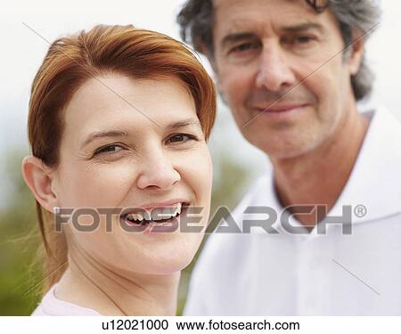 Stock Image - Portrait of a couple. Fotosearch