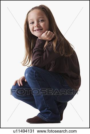 Stock Image - Portrait of a young girl. Fotosearch