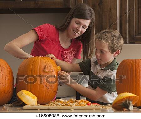 Pumpkin carving View Large Photo Image Stock Photo - Pumpkin carving. Fotosearch
