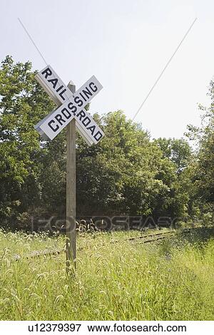 Stock Photo - Railroad crossing. Fotosearch
