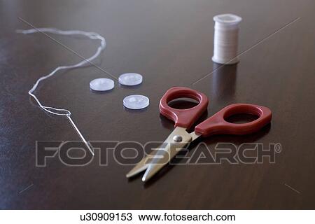Stock Image - Sewing supplies. Fotosearch