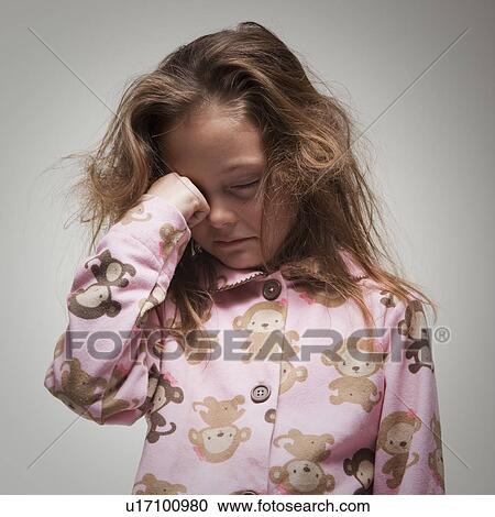 Stock Image - Sleepy girl. Fotosearch