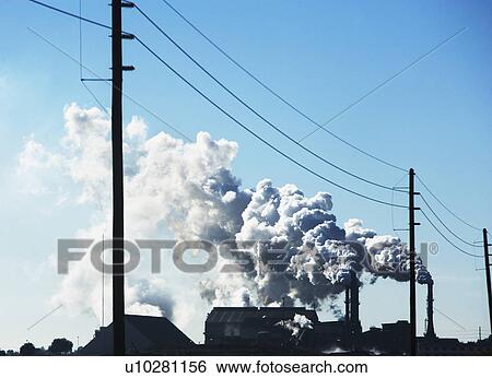 Stock Photograph - Smoke stacks. Fotosearch