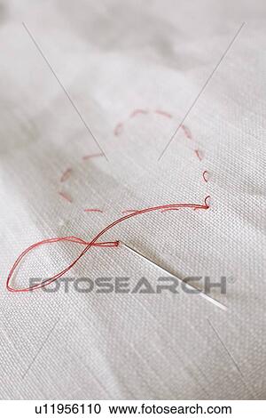 Stock Image - Stitched heart. Fotosearch