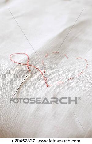 Stock Photo - Stitched heart. Fotosearch