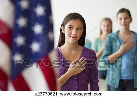 Students saying pledge of allegiance View Large Photo Image Stock Image - Students saying pledge of allegiance. Fotosearch