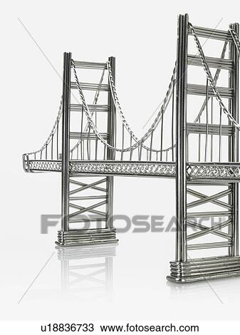 Stock Image - Suspension bridge. Fotosearch