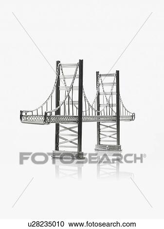 Stock Image - Suspension bridge. Fotosearch