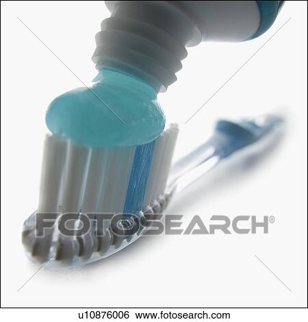 Stock Photograph - Toothbrush and toothpaste. Fotosearch