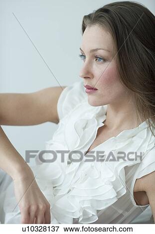 Stock Photo - Woman gazing. Fotosearch