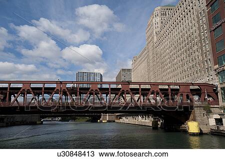 Stock Image - Bridge in Chicago. Fotosearch