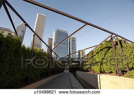 Buildings on horizon in Chicago, as viewed from Millennium Park View Large Photo Image Stock Image - Buildings on horizon in Chicago, as viewed from Millennium Park. Fotosearch