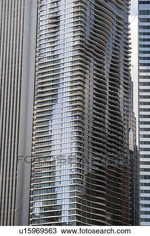 Chicago, Aqua Building View Large Photo Image Stock Image - Chicago, Aqua Building. Fotosearch