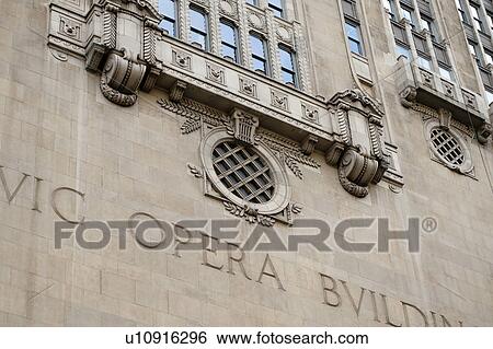Chicago, Civic Opera Building View Large Photo Image Stock Photograph - Chicago, Civic Opera Building. Fotosearch