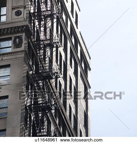 Stock Image - Chicago Fire Escape. Fotosearch