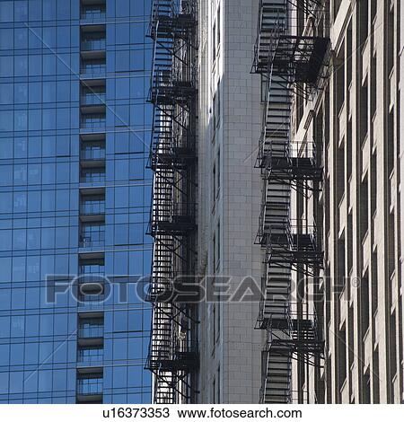 Chicago, Fire Escape View Large Photo Image Stock Image - Chicago, Fire Escape. Fotosearch