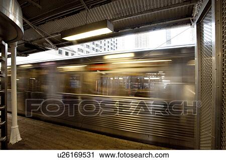 Stock Image - Chicago, L Train. Fotosearch