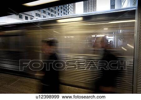 Chicago, L Train View Large Photo Image Stock Photo - Chicago, L Train. Fotosearch