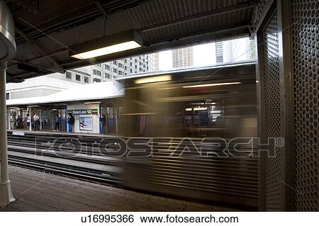 Chicago L Train View Large Photo Image Stock Photograph - Chicago L Train. Fotosearch