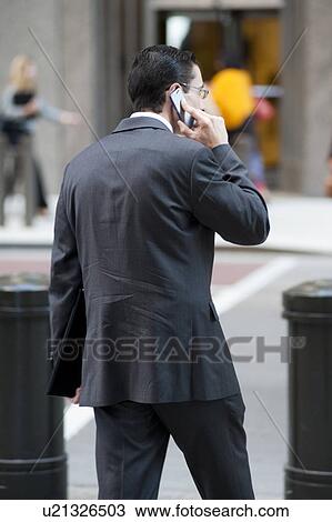 Chicago, Man on Phone View Large Photo Image Stock Image - Chicago, Man on Phone. Fotosearch
