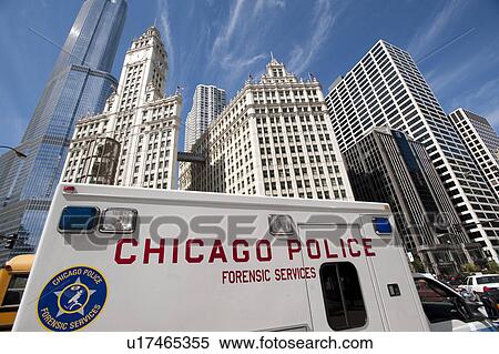 Chicago Police Van on Michigan Avenue View Large Photo Image Stock Photography - Chicago Police Van on Michigan Avenue. Fotosearch