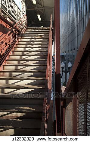 Chicago Staircase View Large Photo Image Stock Photo - Chicago Staircase. Fotosearch