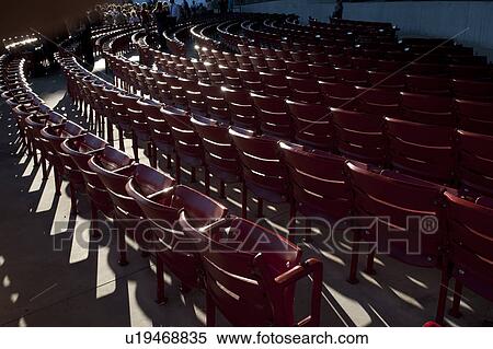 Stock Photography - Chicago, The Pritzker Pavilion - rows of seats. Fotosearch