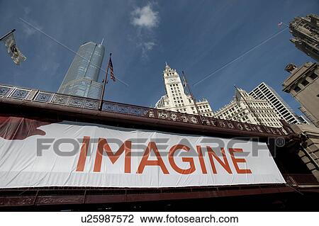 Chicago, Trump Tower, Wrigley Building View Large Photo Image Stock Image - Chicago, Trump Tower, Wrigley Building. Fotosearch