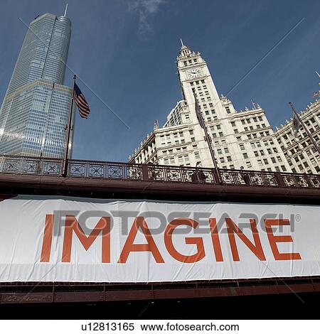 Chicago, Trump Tower, Wrigley Building View Large Photo Image Stock Photography - Chicago, Trump Tower, Wrigley Building. Fotosearch