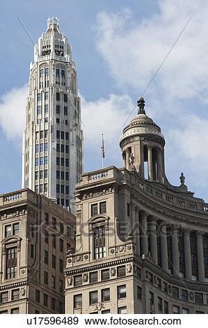 Chicago, Wrigley Building View Large Photo Image Stock Photo - Chicago, Wrigley Building. Fotosearch