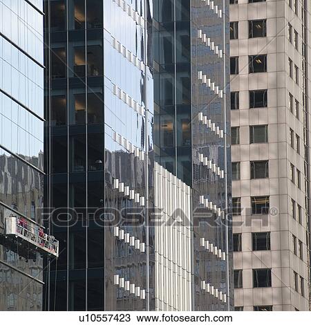 Stock Image - Exterior of buildings in Chicago. Fotosearch