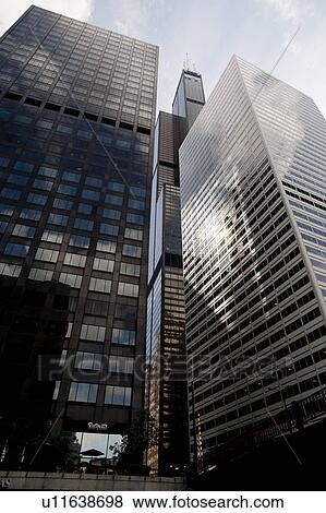 Highrises in Chicago View Large Photo Image Stock Photo - Highrises in Chicago. Fotosearch