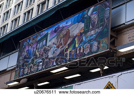 Stock Image - Mural in downtown Chicago. Fotosearch