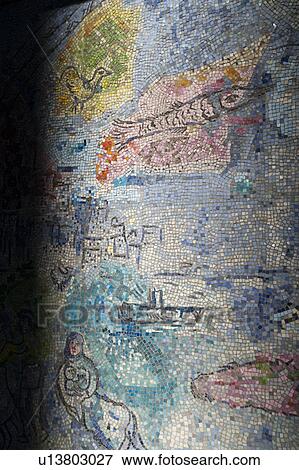 Painted Mosaic tiles on a wall in Chicago View Large Photo Image Stock Photo - Painted Mosaic tiles on a wall in Chicago. Fotosearch