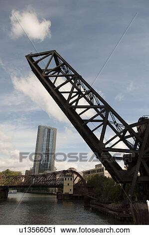 Raised Drawbridge in Chicago View Large Photo Image Stock Image - Raised Drawbridge in Chicago. Fotosearch
