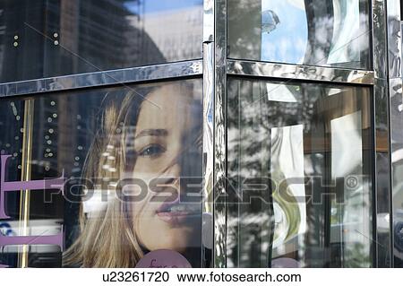 Stock Image - Reflection in Chicago, Windows. Fotosearch