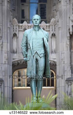Statue at Chicago Tribune Building View Large Photo Image Stock Image - Statue at Chicago Tribune Building. Fotosearch