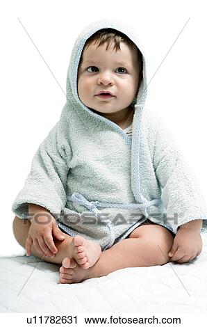 Baby boy in hooded towel View Large Photo Image Stock Image - Baby boy in hooded towel. Fotosearch