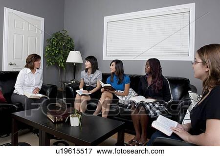 a group of women having a bible study View Large Photo Image Stock Photo - a group of women having a bible study. Fotosearch