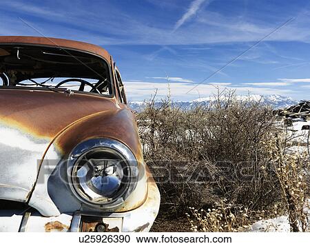 Stock Image - Abandoned Car. Fotosearch