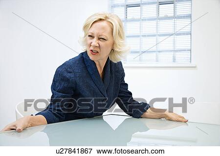 Stock Photo - Angry businesswoman. Fotosearch
